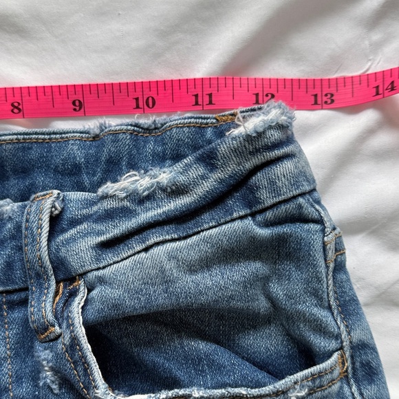 VERVET BY FLYING MONKEY Distressed Wide Leg Blue Jeans - Picture 5 of 9